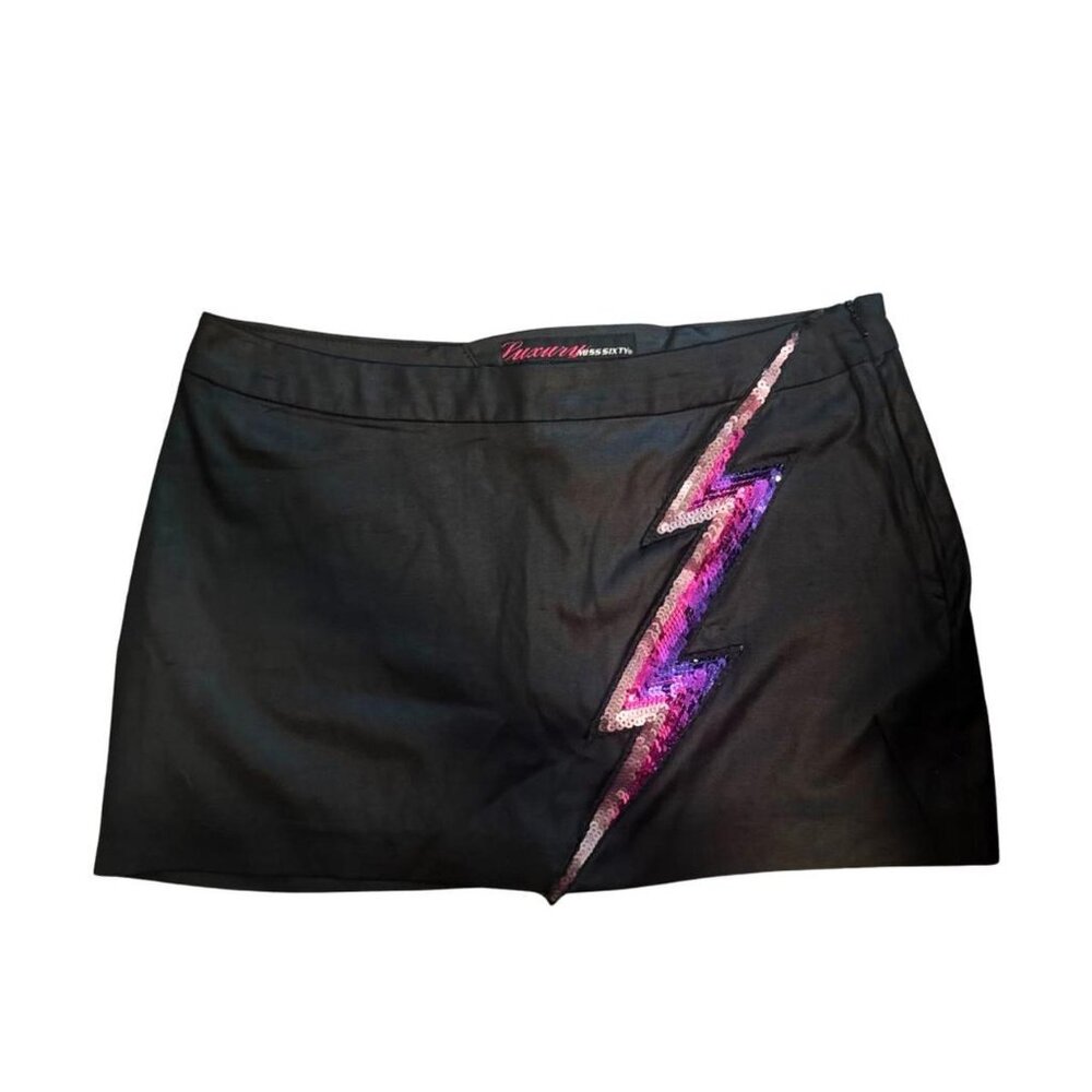 Only One ONLINE MISS SIXTY Y2K Lighting Bolt Mini Skirt LARGE